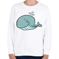 PRINTFASHION Cuki bálna - Gyerek pulóver - Fehér