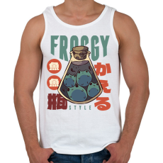 PRINTFASHION Cuki békák - Férfi atléta - Fehér