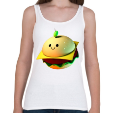 PRINTFASHION Cuki burger - Női atléta - Fehér