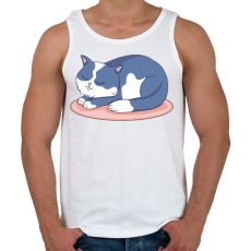 PRINTFASHION Cuki cica - Férfi atléta - Fehér