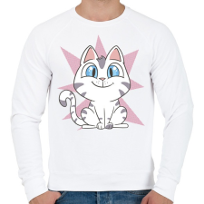 PRINTFASHION Cuki cica - Férfi pulóver - Fehér női pulóver, kardigán