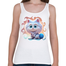 PRINTFASHION Cuki cica - Női atléta - Fehér