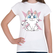 PRINTFASHION Cuki cica - Női póló - Fehér női póló