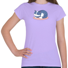 PRINTFASHION Cuki cica - Női póló - Viola női póló