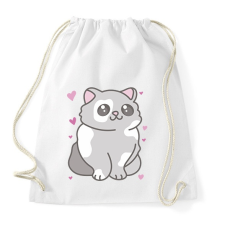 PRINTFASHION Cuki cica - Sportzsák, Tornazsák - Fehér tornazsák