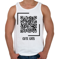 PRINTFASHION Cuki cicák - Férfi atléta - Fehér atléta, trikó