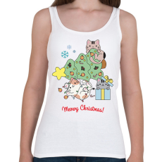 PRINTFASHION cuki cicák karácsony - Női atléta - Fehér