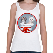 PRINTFASHION Cuki cicák - Női atléta - Fehér női trikó