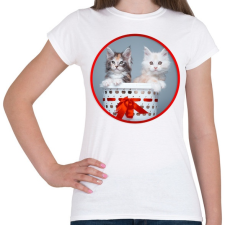 PRINTFASHION Cuki cicák - Női póló - Fehér női póló
