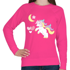 PRINTFASHION Cuki egyszarvú - Női pulóver - Fukszia