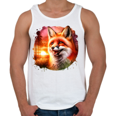 PRINTFASHION Cuki erdei róka - Férfi atléta - Fehér