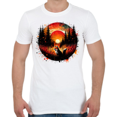 PRINTFASHION Cuki erdei róka - Férfi póló - Fehér