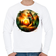 PRINTFASHION Cuki erdei róka - Férfi pulóver - Fehér