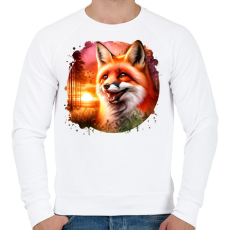 PRINTFASHION Cuki erdei róka - Férfi pulóver - Fehér