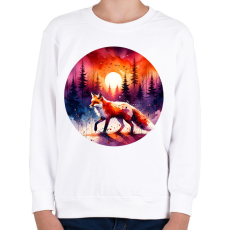 PRINTFASHION Cuki erdei róka - Gyerek pulóver - Fehér