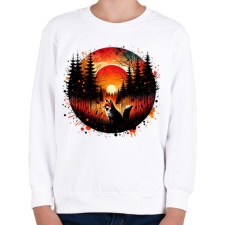 PRINTFASHION Cuki erdei róka - Gyerek pulóver - Fehér gyerek pulóver, kardigán