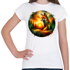 PRINTFASHION Cuki erdei róka - Női póló - Fehér női póló