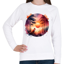 PRINTFASHION Cuki erdei róka - Női pulóver - Fehér női pulóver, kardigán