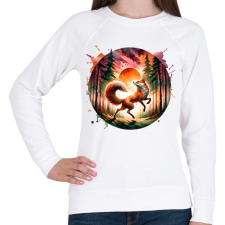 PRINTFASHION Cuki erdei róka - Női pulóver - Fehér női pulóver, kardigán