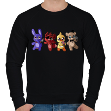 PRINTFASHION Cuki fnaf karakterek - Férfi pulóver - Fekete férfi pulóver, kardigán