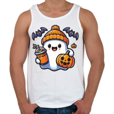 PRINTFASHION Cuki halloween szellem - Férfi atléta - Fehér atléta, trikó