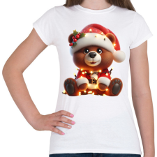 PRINTFASHION Cuki karácsonyi maci - Női póló - Fehér női póló