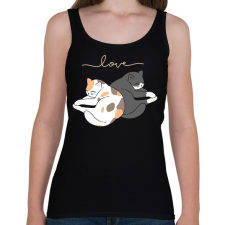 PRINTFASHION Cuki macskák - Női atléta - Fekete női trikó