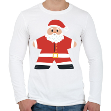 PRINTFASHION Cuki Mikulás - Férfi hosszú ujjú póló - Fehér férfi póló