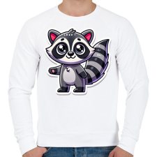 PRINTFASHION Cuki Mosómedve - Férfi pulóver - Fehér férfi pulóver, kardigán