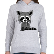 PRINTFASHION Cuki mosómedve - Női kapucnis pulóver - Sport szürke női pulóver, kardigán