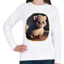 PRINTFASHION Cuki - Női pulóver - Fehér női pulóver, kardigán