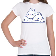 PRINTFASHION Cuki nyuszik - Női póló - Fehér női póló