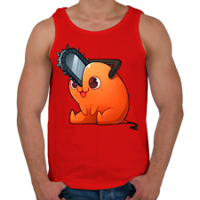 PRINTFASHION Cuki Pochita minta (Chainsaw man) - Férfi atléta - Piros atléta, trikó