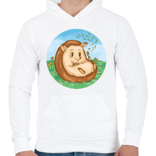 PRINTFASHION Cuki süni - Férfi kapucnis pulóver - Fehér férfi pulóver, kardigán