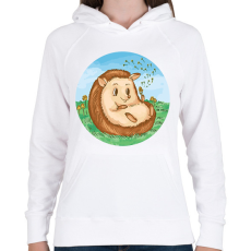 PRINTFASHION Cuki süni - Női kapucnis pulóver - Fehér