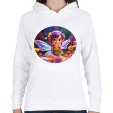 PRINTFASHION Cuki tündérke - Női kapucnis pulóver - Fehér