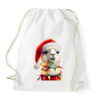 PRINTFASHION Cuki vicces karácsonyi party láma - Sportzsák, Tornazsák - Fehér