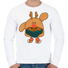 PRINTFASHION Cukiság - Férfi pulóver - Fehér férfi pulóver, kardigán