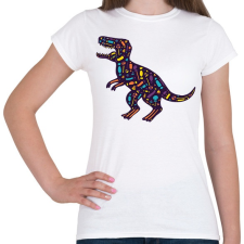PRINTFASHION Cukor T-rex - Női póló - Fehér női póló