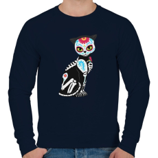 PRINTFASHION Cukorkoponya cica - Férfi pulóver - Sötétkék