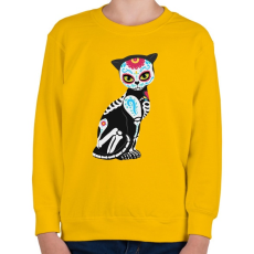 PRINTFASHION Cukorkoponya cica - Gyerek pulóver - Sárga
