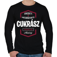 PRINTFASHION Cukrász prémium minőség - Férfi hosszú ujjú póló - Fekete férfi póló