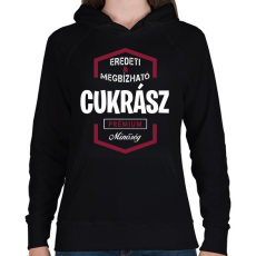 PRINTFASHION Cukrász prémium minőség - Női kapucnis pulóver - Fekete