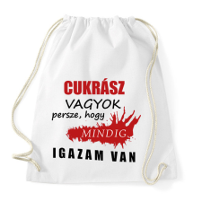 PRINTFASHION Cukrász vagyok... - Sportzsák, Tornazsák - Fehér tornazsák
