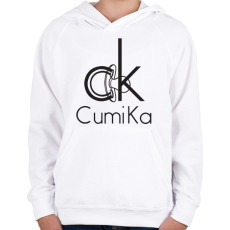 PRINTFASHION CumiKa - Gyerek kapucnis pulóver - Fehér