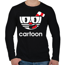 PRINTFASHION Cuphead Cartoon - Férfi hosszú ujjú póló - Fekete férfi póló