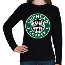PRINTFASHION Cuphead Coffee - Női pulóver - Fekete női pulóver, kardigán