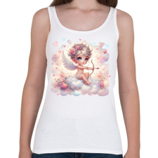 PRINTFASHION Cupido célba vett - Női atléta - Fehér női trikó