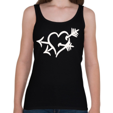 PRINTFASHION Cupido eltalált! - Női atléta - Fekete női trikó