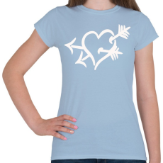 PRINTFASHION Cupido eltalált! - Női póló - Világoskék